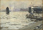 Anders Zorn The Port of Hamburg, oil painting